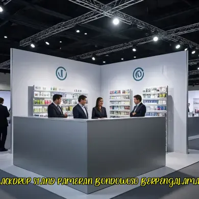 backdrop stand pameran bondowoso berpengalaman